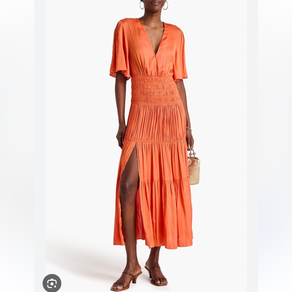 NWT- Maje Vibrant Orange Maxi Dress